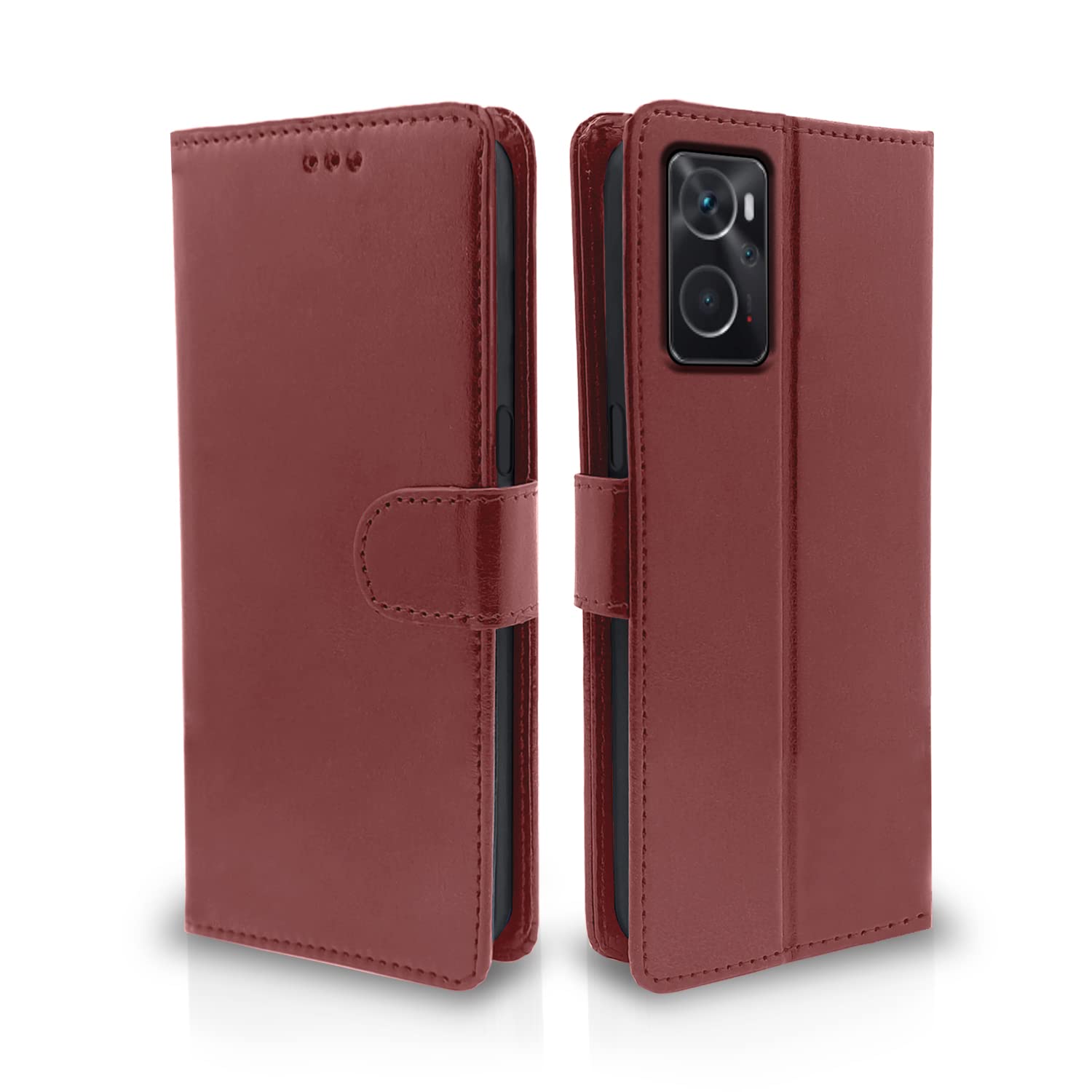 Pikkme Oppo K10 Flip Cover | PU Leather Finish | 360 Protection | Wallet & Stand | Strong Magnetic Flip Case for Oppo K10 (Brown) (B09XDMW22D) Amazon Price History, Amazon Price Tracker