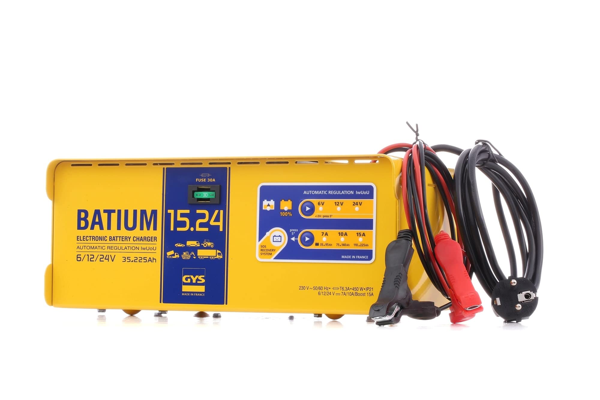GYS BATIUM 15.24 024526 Automatikladegerät 6 V, 12 V, 24V 22A