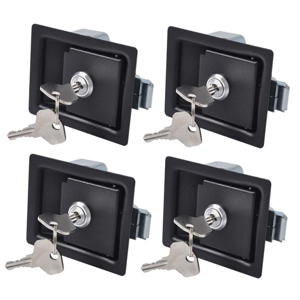 Mobestech Caja De 4 Piezas cerraduras de Gancho Compartimentos para la Parte Trasera del Coche Accesorios para remolques Camiones camión RV Accesorios de Coche cerraduras de Paleta antirrobo