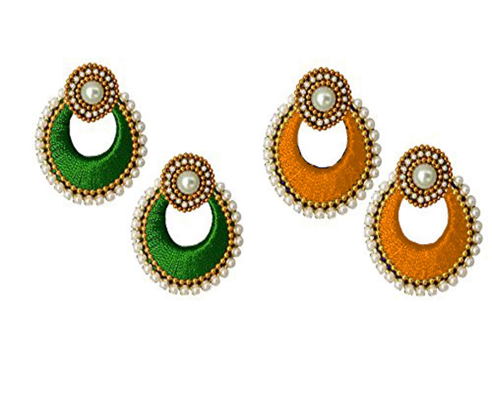 Silk Dori Chandbali Earring