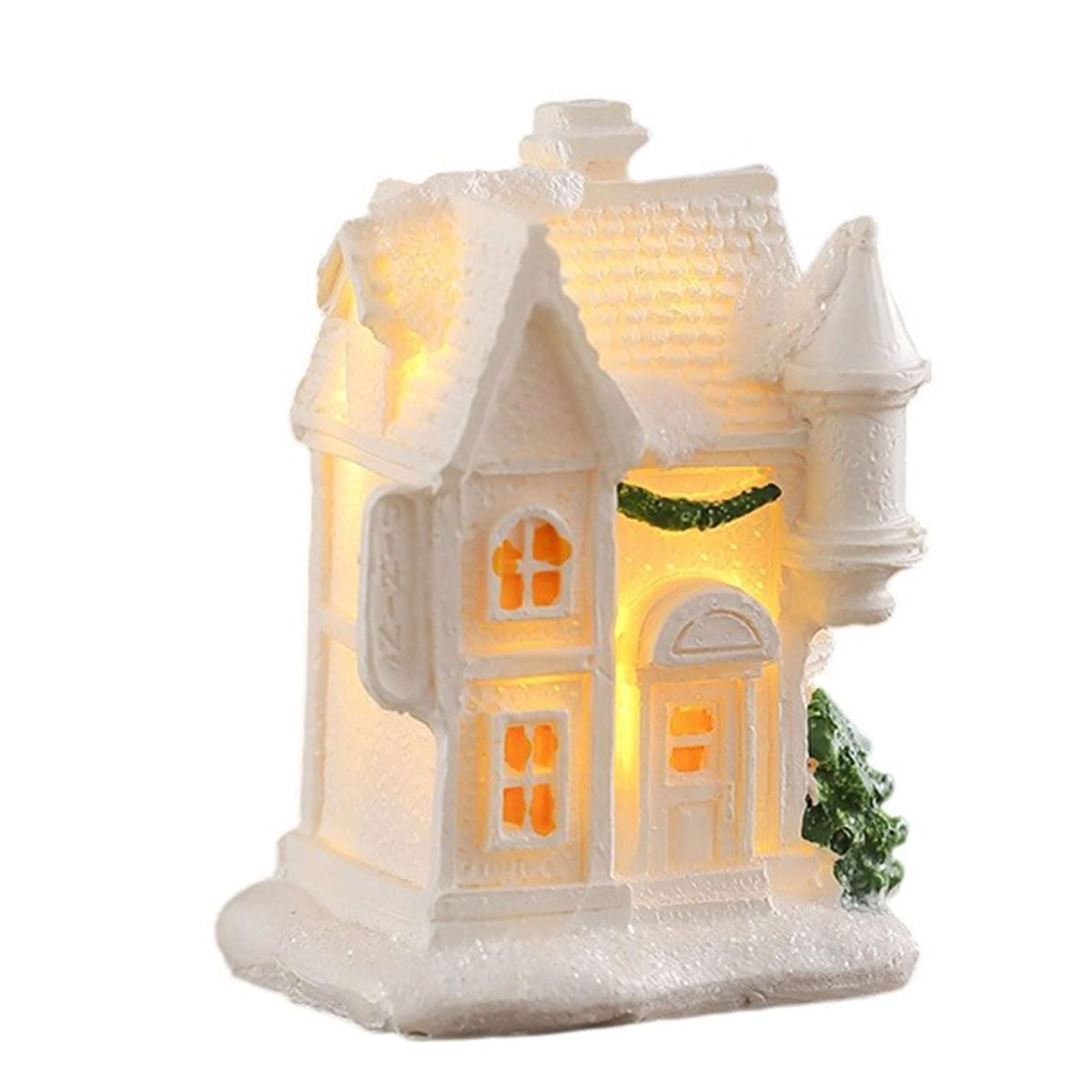 Shunzhong H Led Resin Chritmas Oliday Ouses Decorative Accent Creates Winter Scene For Christmas Display Oliday Resin Ouses