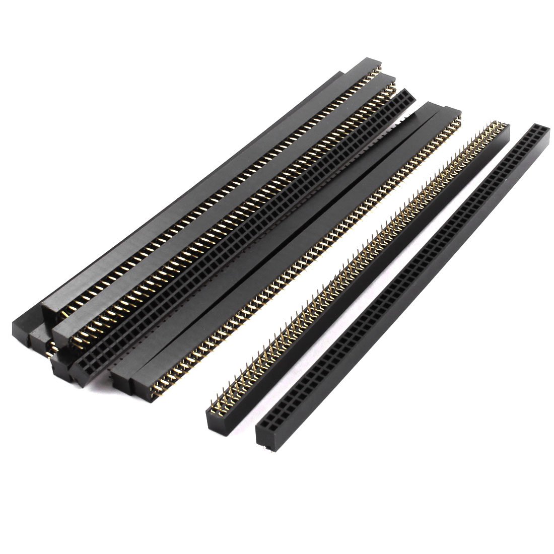 Aexit 10 Pcs Audio & Video Accessories 120Pin Female Dual Row Through Hole Mount Pin Connectors & Adapters Header Strip