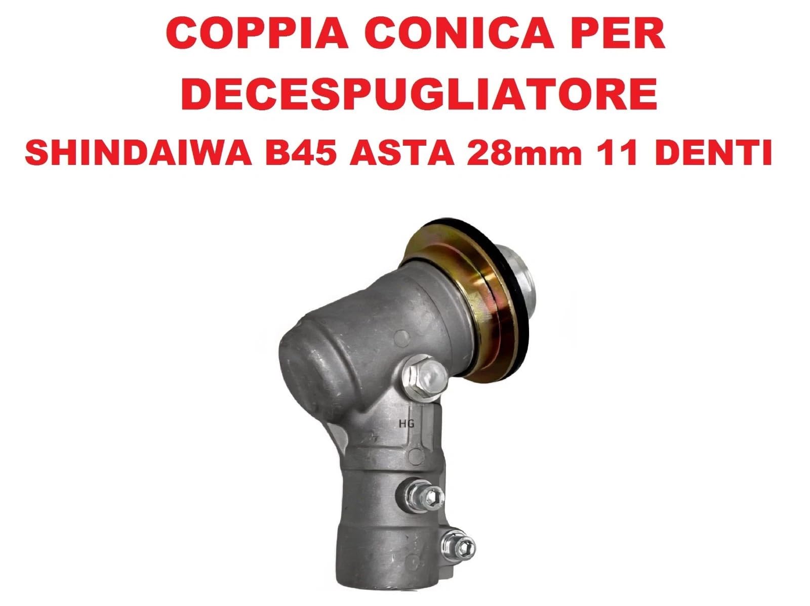 Coppia Conica SHINDAIWA B45 (72080-1301) Decespugliatore 11 Denti - Asta Ø 28mm