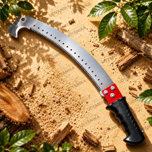 Image of Wood Cutter Pruning Saw | Tree Cutter Tool With Extendable Pole Fixing Slot | Hand Saw With Dual side Teeth and Stable Firm Grip