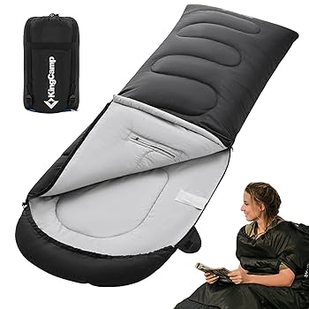 Amazon.co.jp: KingCamp 寝袋 封筒型 シュラフ 手足伸ばし可能
