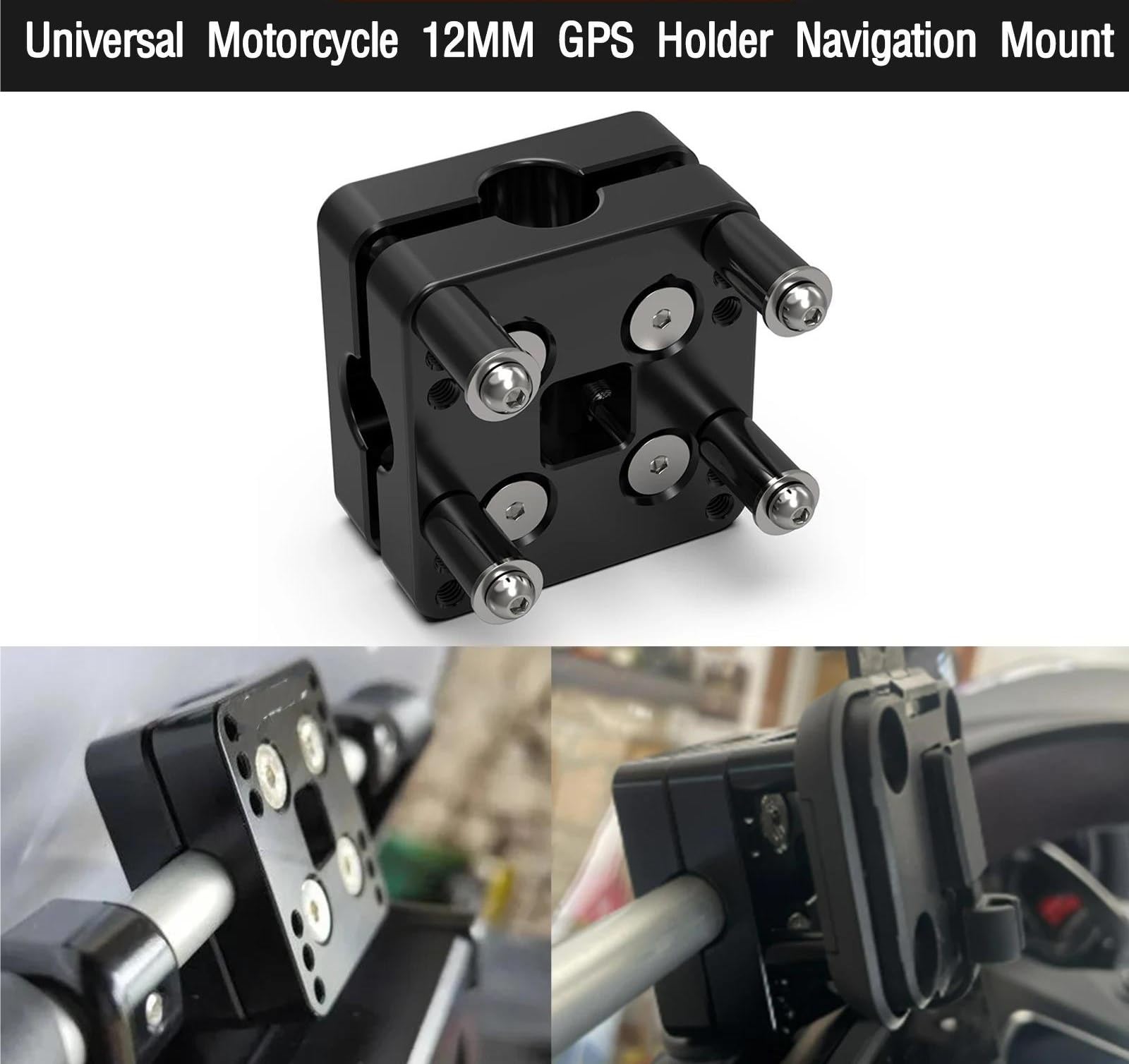 Placa Navegación GPS Móvil para Tenere700 para Soporte XTZ700 Abrazadera Montaje Universal GPS 12MM