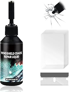 Windshield Crack Repair Kit,2025 Latest Upgraded Glass Crack Repair Kit,5MinQuick-Glass Repair Liquid,Long-Lasting for Windshields, Windows, Mirrors,All Crack Types Windshield Repair Kit (Black).