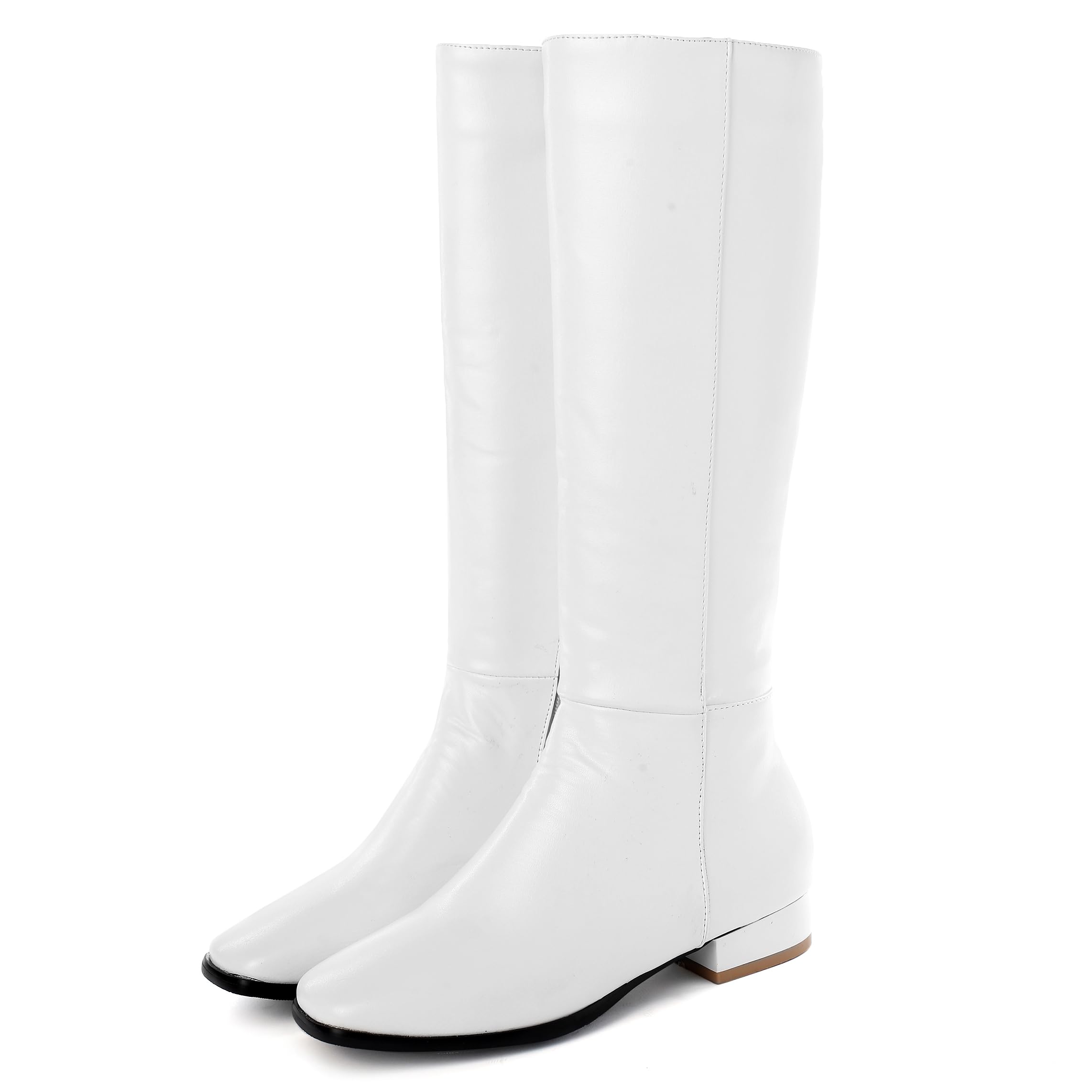 BEAUPAS Womens Knee-High Riding Boots Tall Boots Classic Low Heel Long Boot