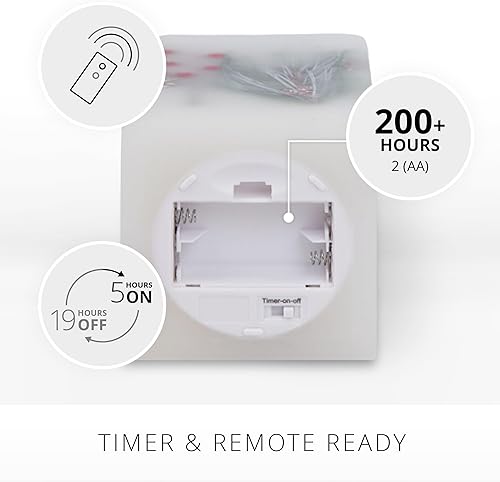 Miniatura 4 de Luminara Pilar LED de llama móvil cuadrada sin llama de 3.5 x 8.5 pulgadas, parte superior plana, sin perfume, cera real, acabado liso con