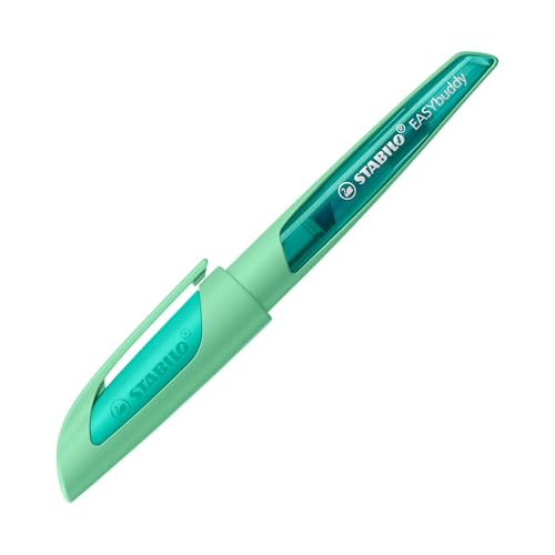 STABILO - Schulfüller mit Standard-Feder M - EASYbuddy Pastel in minzgrün - blau (löschbar) - inkl. Patrone