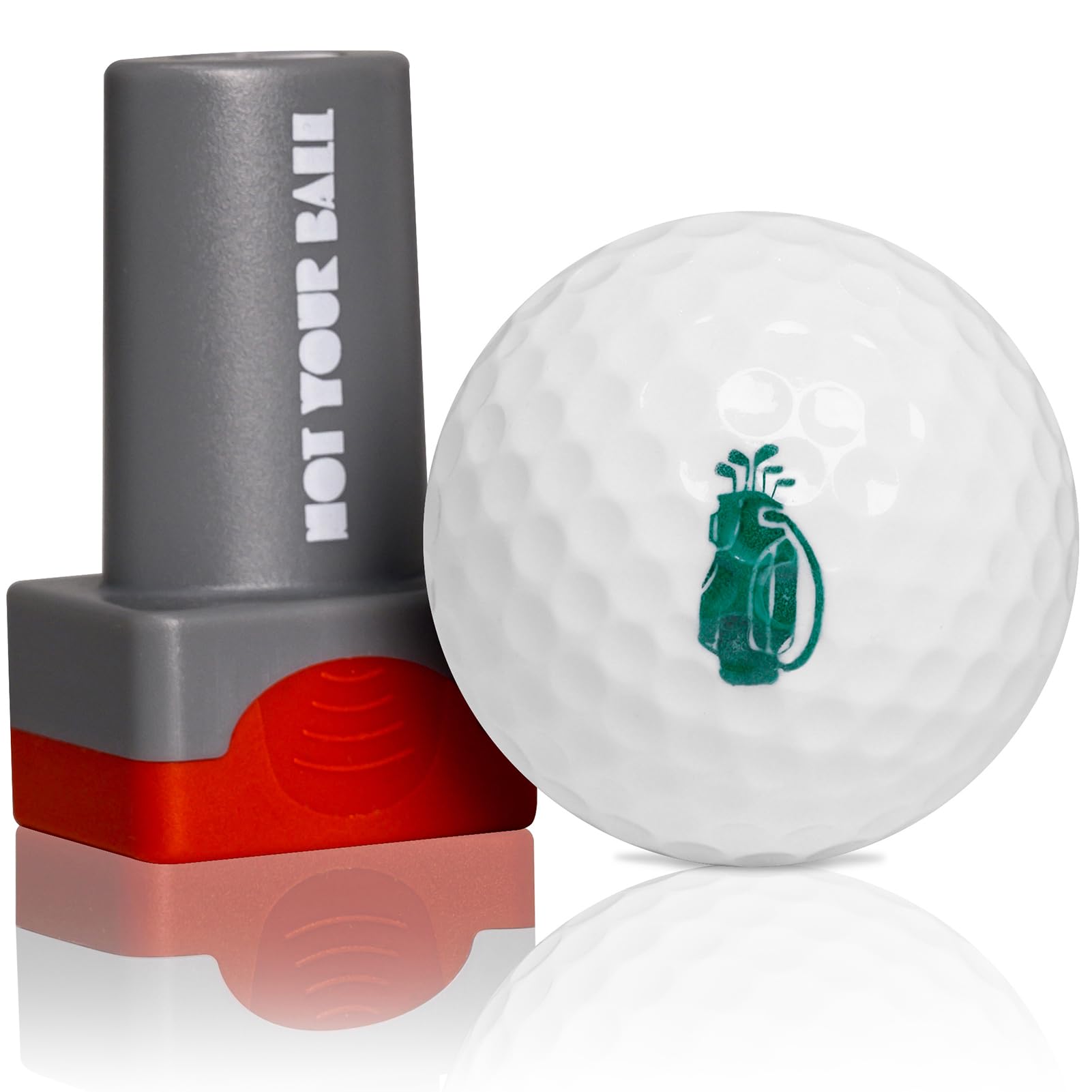 ZEETY Golf Ball Stamp, Golf Ball Stamper, Self-Inking Golf Ball Stamp Marker to Identify Golf Balls, Golf Gift Golf Accessories for Men and Women Golfers (Golf Bag)