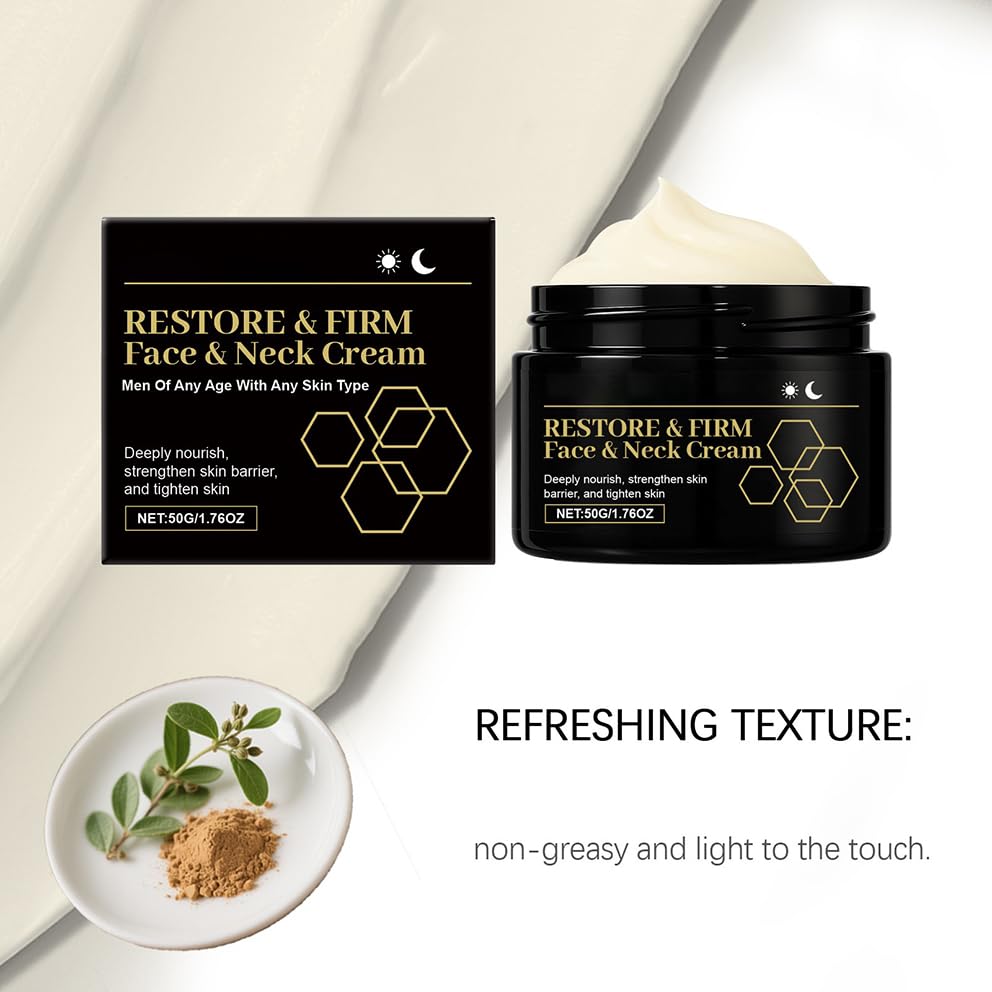 Miniatura 7 de Crema facial y cuello para hombres  Hidratante y reafirmante para hombres, reparación día y noche, crema antienvejecimiento con niacinamida y