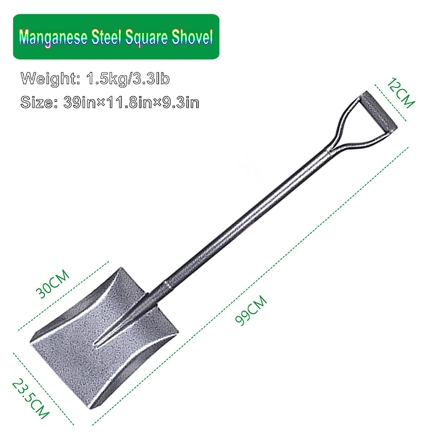 Juego de Espadas para Herramientas de jardín,Palas de excavación de Acero al manganeso Que Incluyen una Pala con Cabeza de Flecha para jardinería,un rastrillo de jardín,una azada (7 Piece Set)