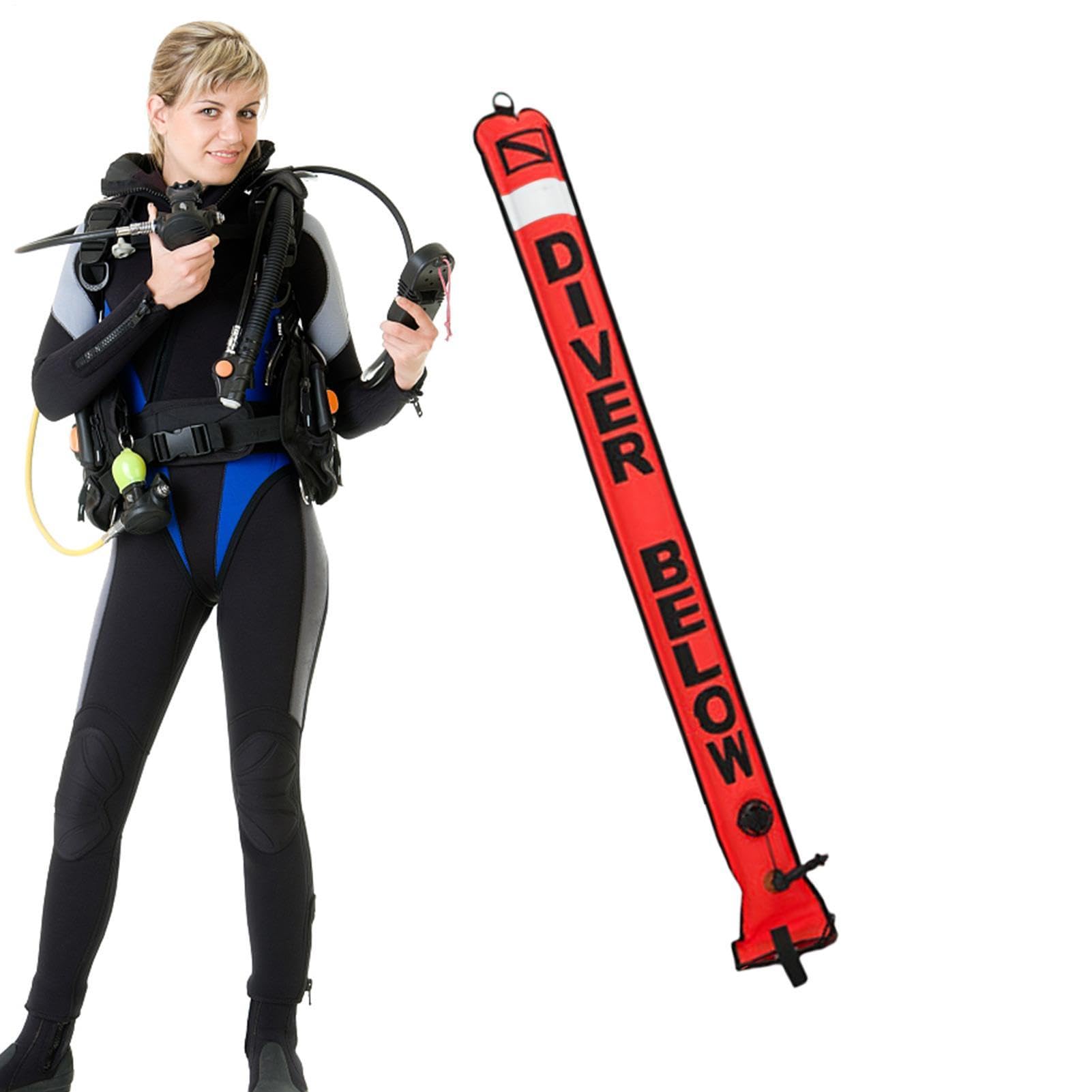 Boa sommergibile – galleggiante gonfiabile di segnalazione di sicurezza, struttura in nylon antistrappo, design sicuro della valvola ad aria, equipaggiamento di segnale visivo portatile, perfetto per