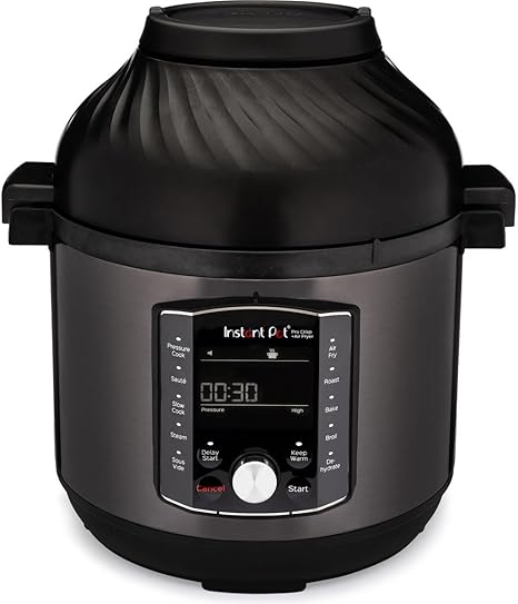 Instant Pot Pro Crisp 11-in-1 Electric Multi-Pot â € "pressure cookerHeißluftfritteuseslow cooksteamgrillDörrgerät and sous-vide machine â €" Black stainless steel1.500 W7.6 L