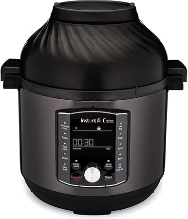 Instant Pot Pro Crisp 11-in-1 Electric Multi-Pot â € "pressure cookerHeißluftfritteuseslow cooksteamgrillDörrgerät and sous-vide machine â €" Black stainless steel1.500 W7.6 L