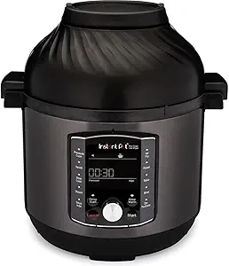 Instant Pot Pro Crisp 11-in-1 Electric Multi-Pot â € "pressure cookerHeißluftfritteuseslow cooksteamgrillDörrgerät and sous-vide machine â €" Black stainless steel1.500 W7.6 L