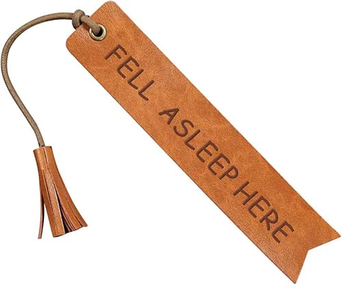 25 Non-Materialistic Gift Ideas for Father's Day in 2025 11 Fell Asleep Here Wedding Reader Leather Bookmark Wedding Party Gift