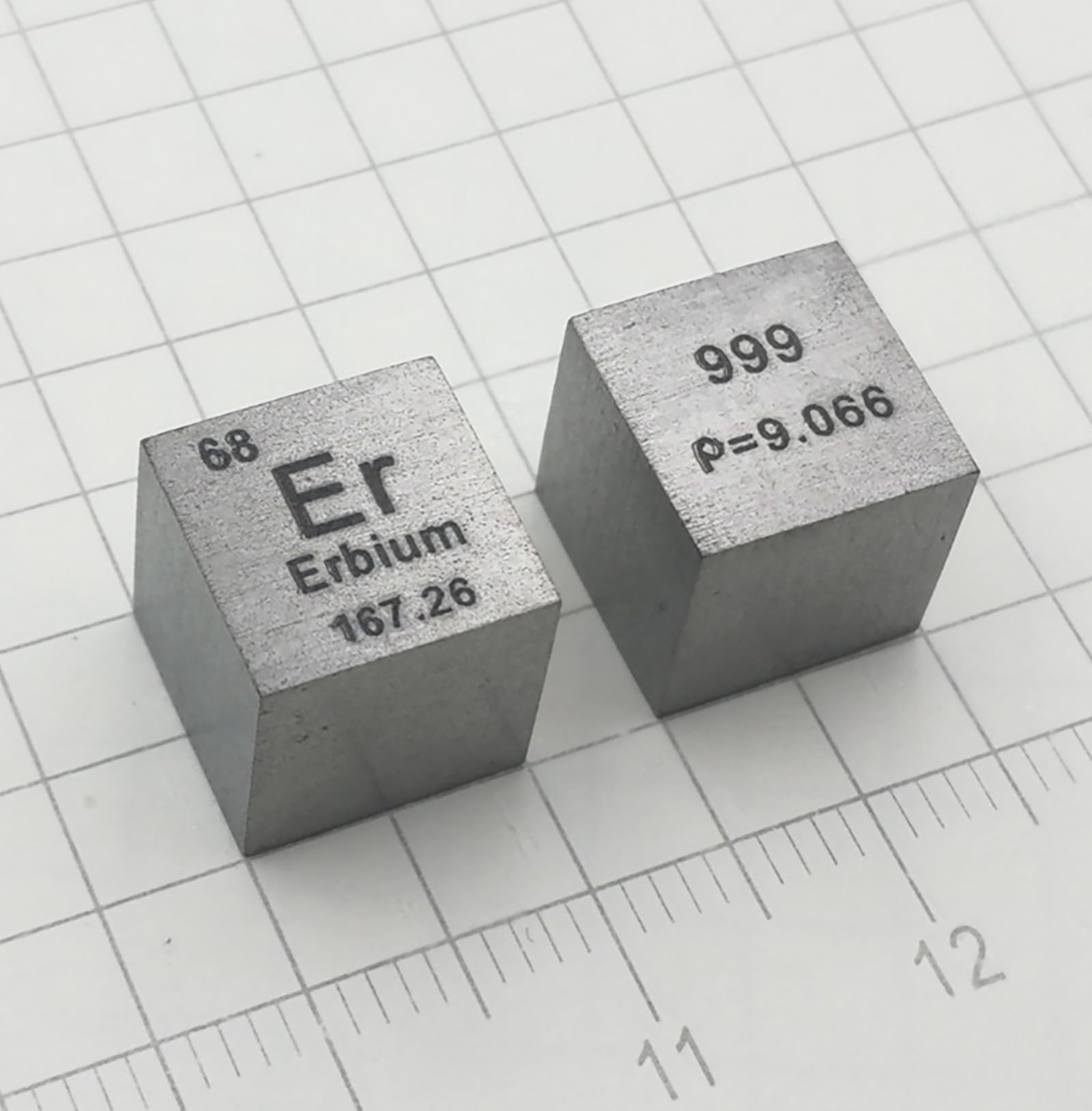 Cubi da 10mm - Collezione della Tavola Periodica degli Elementi - Metalli delle Terre Rare,Erbium er