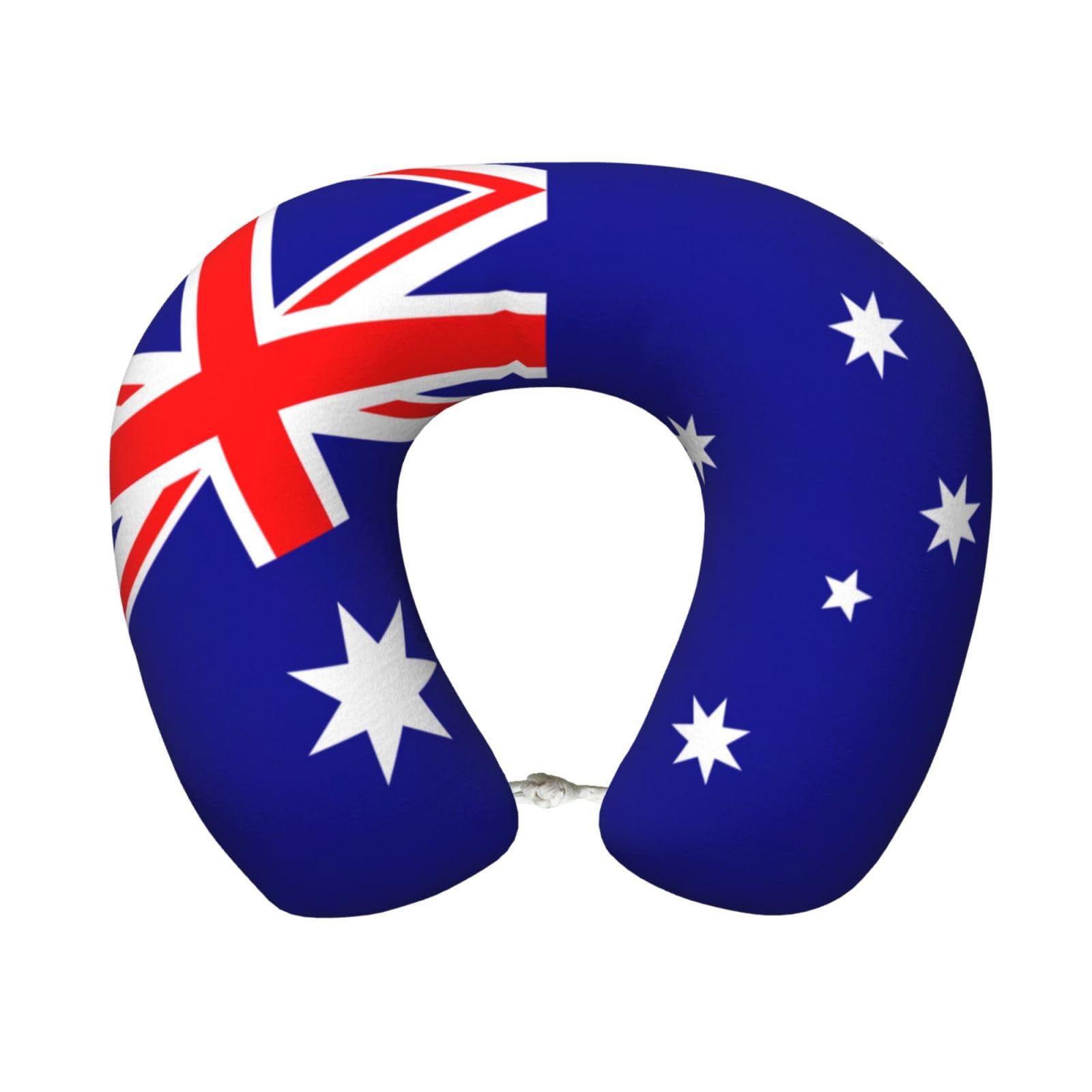 peiyeety Australian Flag Print Custom U-Shaped Pillow,Memory Foam Cervical Neck Travel Pillow,for Home,Camping,Travelling
