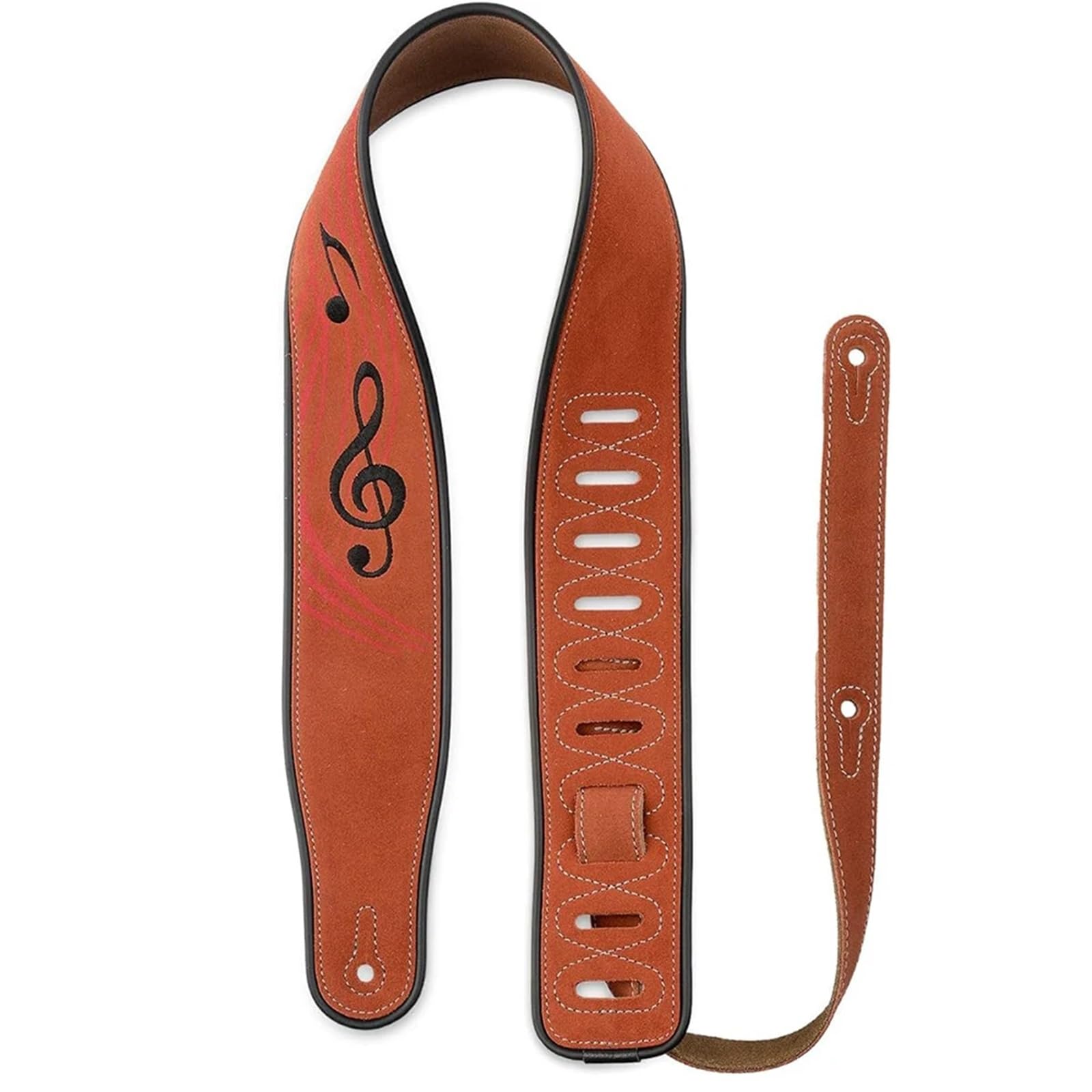 Correa de cuero for guitarra, 2,8 pulgadas ancho, for bajo, eléctrica y acústica Para Guitarras Bajas