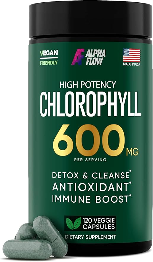 Chlorophyll Capsules 600 mg Natural Chlorophyll Pills for Women & Men Highly