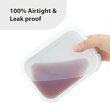 Neoflam Opal Glass 13oz Rectangular Food Storage - Transparent Lid