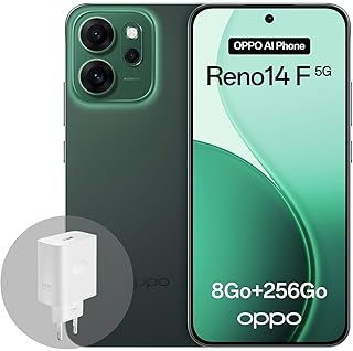 OPPO Reno14 F 5G 8+256Go, Smartphone Android Débloqué IA, Écran 6,57