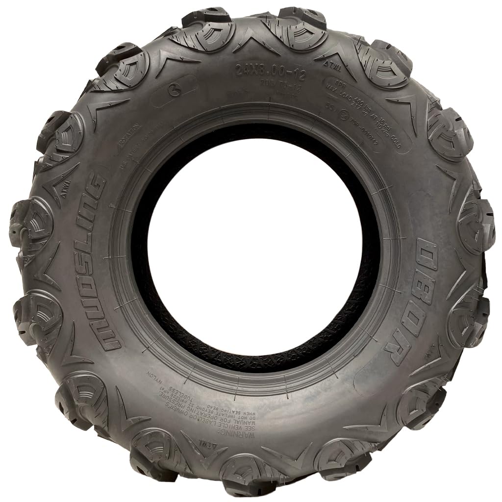 OBOR WU05 Lot de 2 pneus pour quad ATV 24 x 8.00-12 217 kg