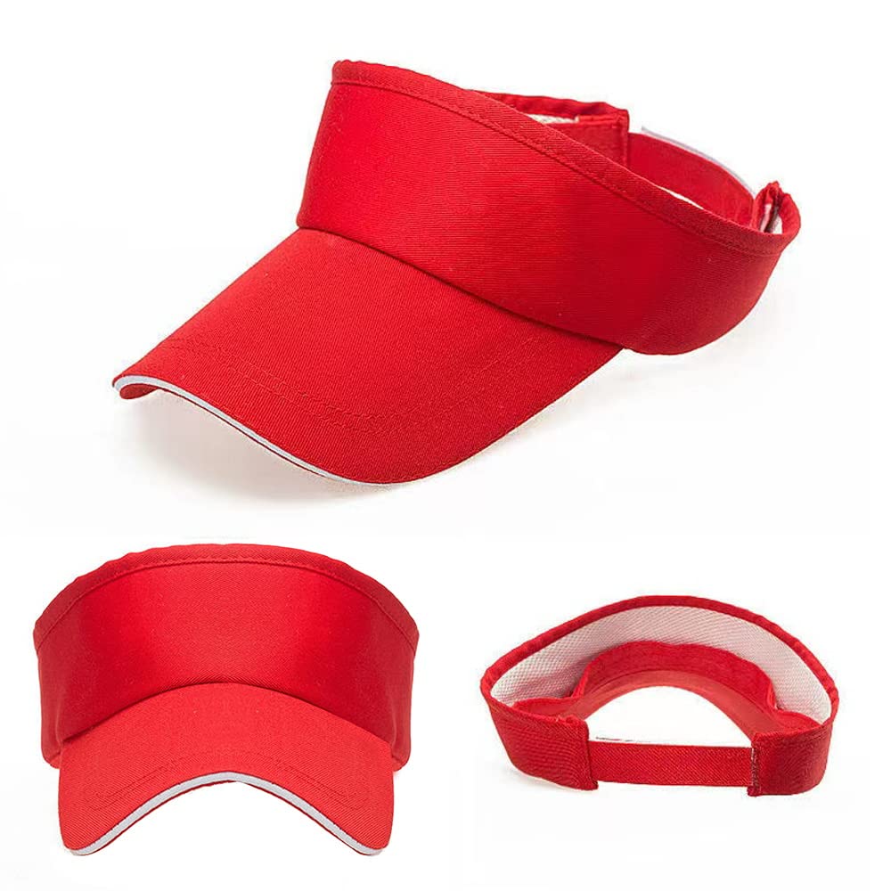 Sun Visor Cap - Women Ponytail Baseball Cap, Washed Outdoor Trucker Hat Plain Dad Cap, Adjustable Twill Golf Tennis Visor Hats for Men