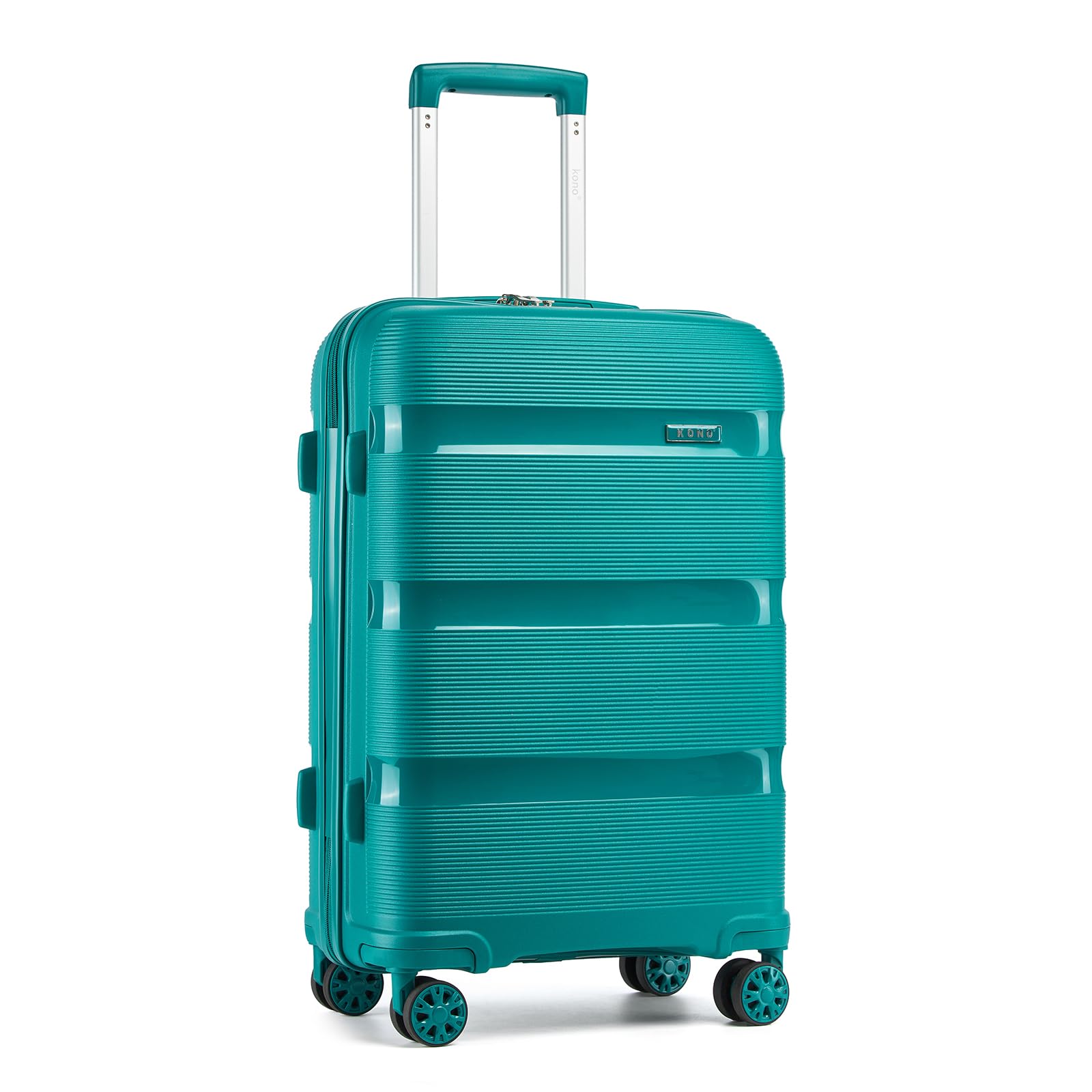 Kono 24 Inch Hard Shell PP Luggage, 4 Spinner Wheels Suitcase, Blue