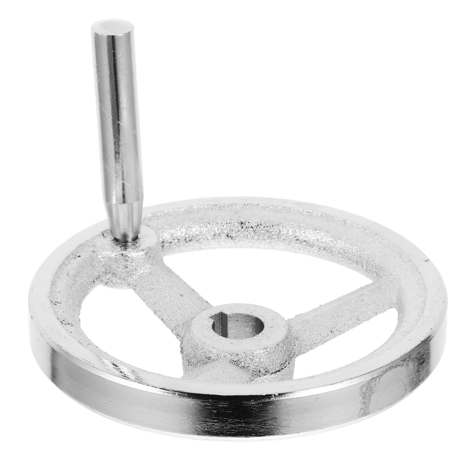 MUCKLILY Machine Part Handwheel Chrome Plated Hand Wheel Handle for Equipment Rotary Handwheel Precision