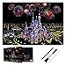 Produktbild H HOMEWINS Kratzbilder 405 x 285 MM Weltberühmte Sehenswürdigkeiten Wandbild DIY Kunst Zeichnung City Night View Schwarz Beschichtet Bunte Kratzpapier mit Werkzeug Set (Traumschloss)