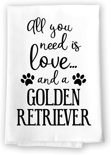 Honey Dew Gifts Toallas divertidas, todo lo que necesitas es amor y una toalla de cocina Golden Retriever, toalla de cocina, decoraciĂłn de cocina, Honey Dew Gifts Toallas divertidas, todo lo que necesitas es amor y una toalla de cocina Golden Retriever, toalla de cocina, decoraciĂłn de cocina,