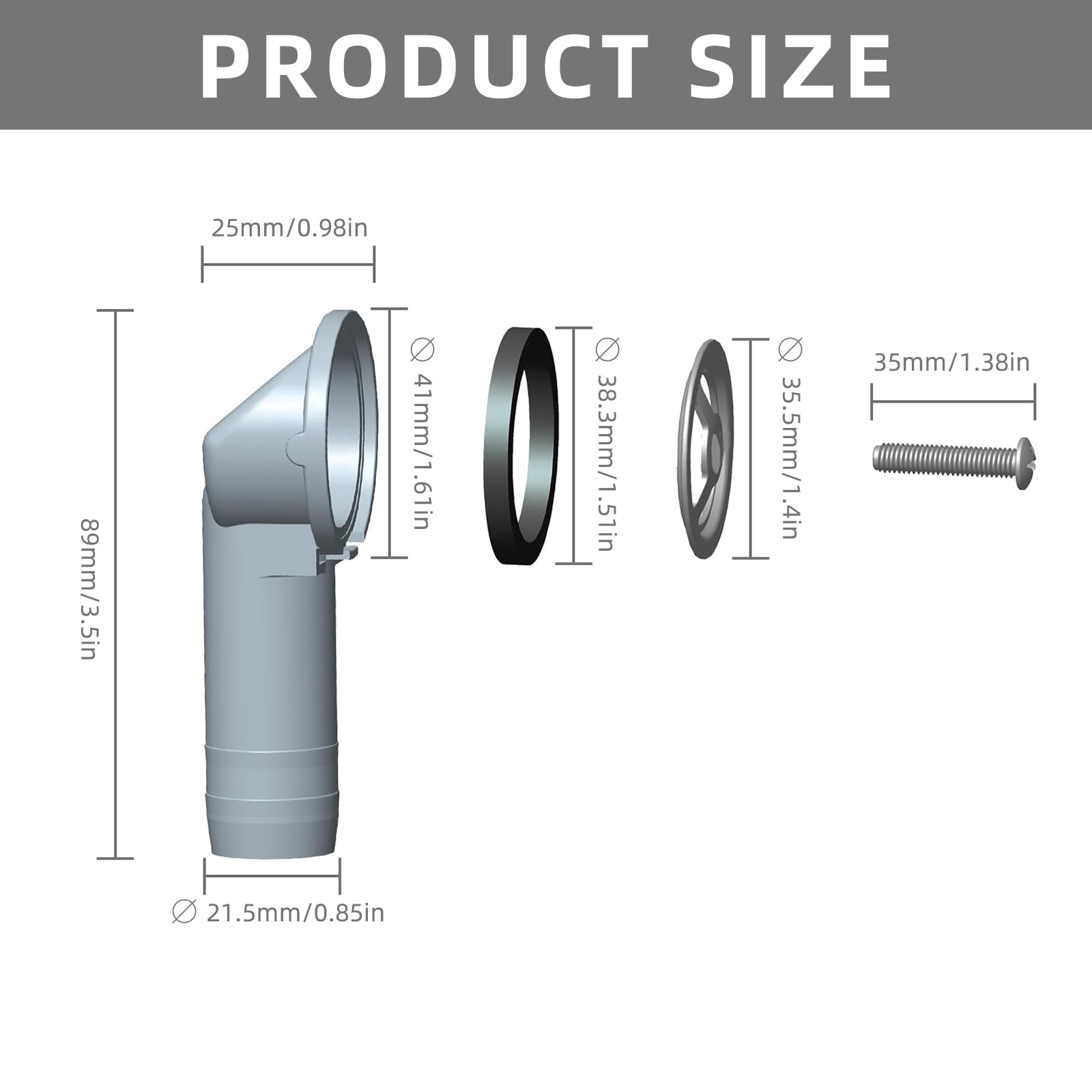 Round Overflow Pipes, Sink Overflow Kit,Sink Overflow Pipe,Wash Basin Overflow Head - Image 2