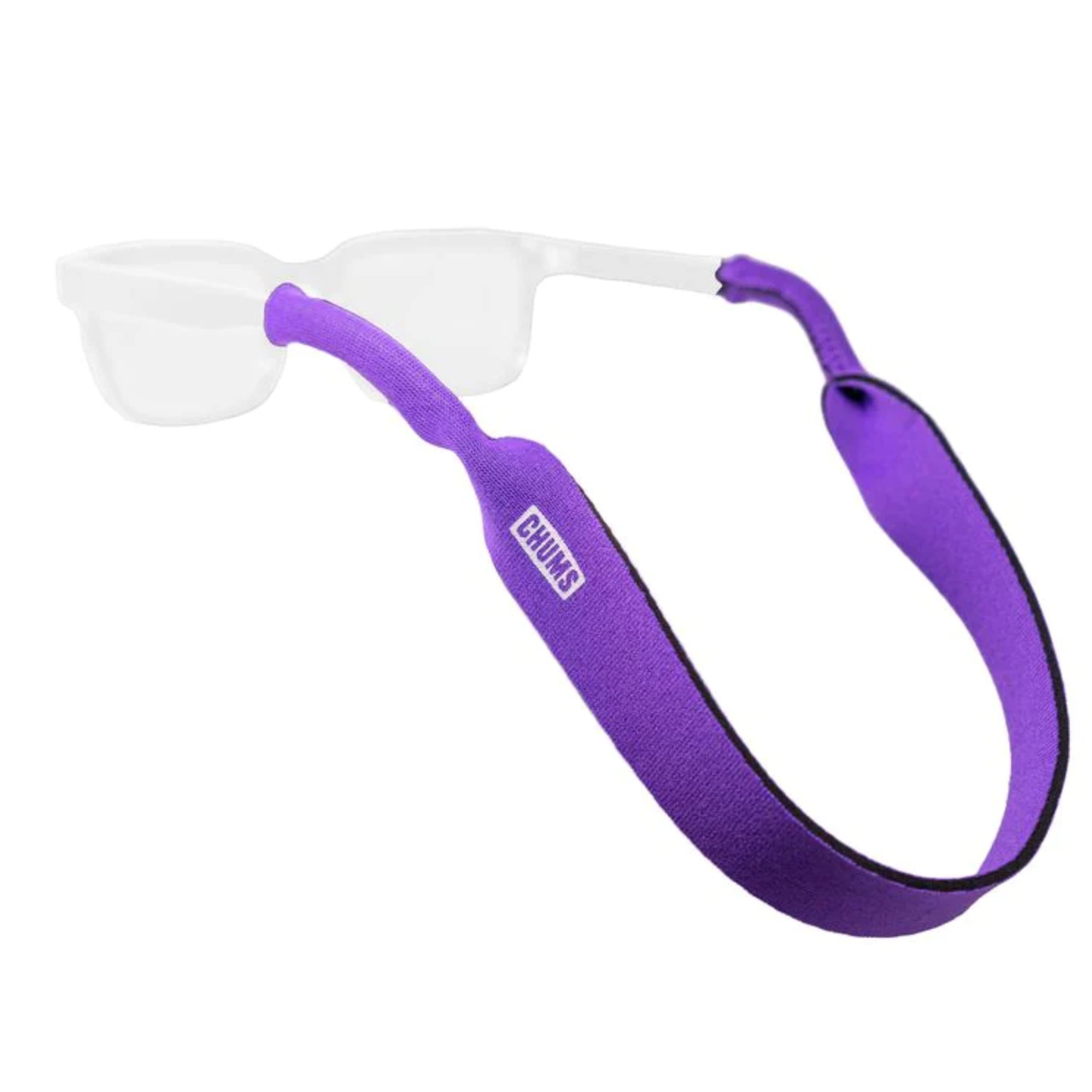 Chums ネオプレン クラシック ラージフレーム アイウェアリテーナー - 丈夫なフローティングサングラス スポーツストラップ (パープル)
