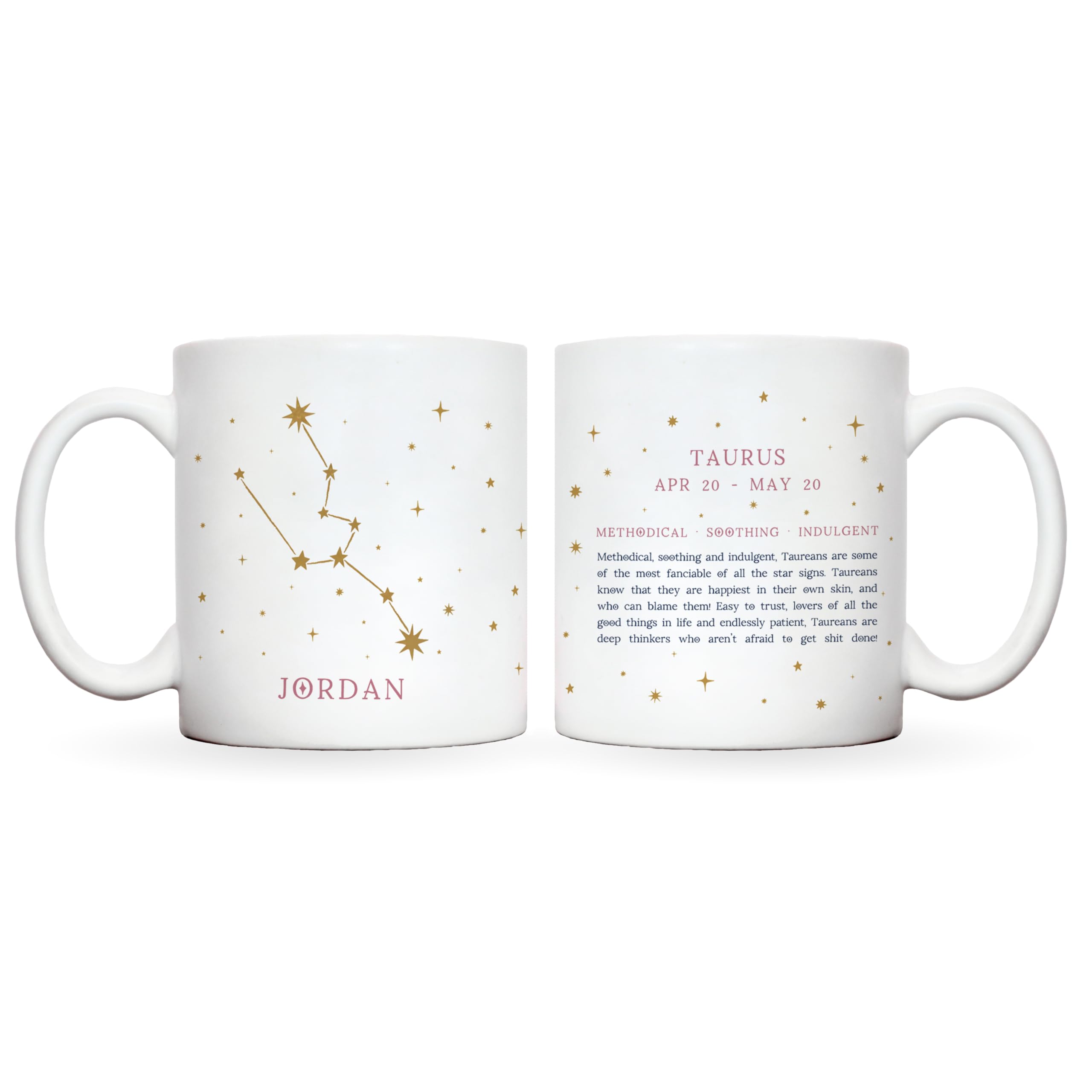Star constellation mug personalised | constellation map | constellation cup in 12 star signs with characteristics of that starsign | star sig constellation mugs for her | gifts for women (Taurus)