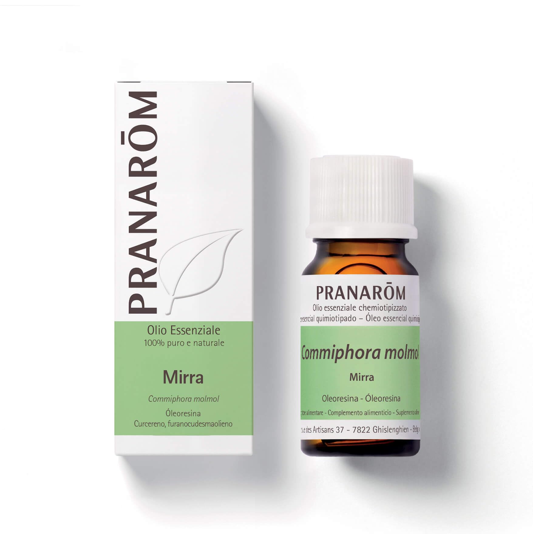 Pranarôm - Olio Essenziale di Mirra - Bio | 100% Puro e Naturale | Per Diffusione e Cura della Pelle | 5 ml