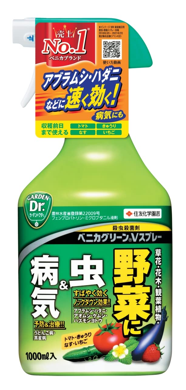 KINCHO園芸 殺虫殺菌剤 ベニカグリーンVスプレー 1000ml 花 野菜…