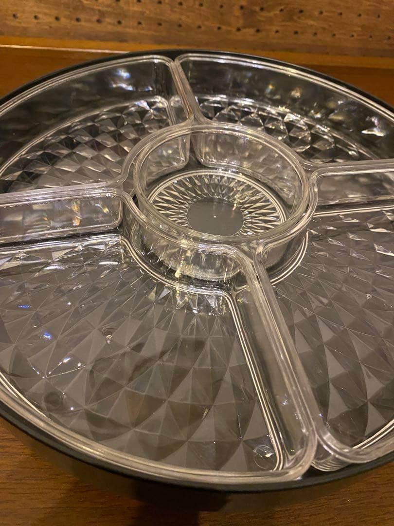 回転皿 オードブル皿 柿柄 和風小物入れ