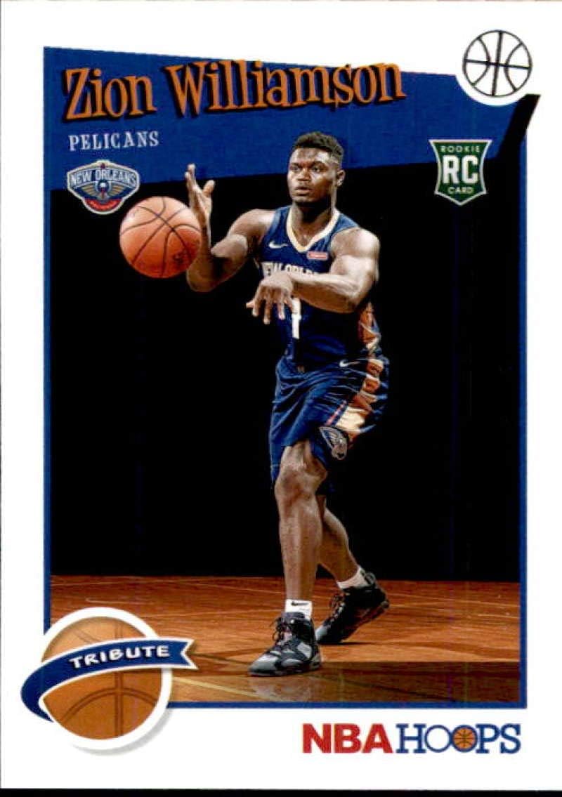 2019-20 Panini NBA Hoops #296 Zion Williamson New Orleans Pelicans Rookie Basketball Card