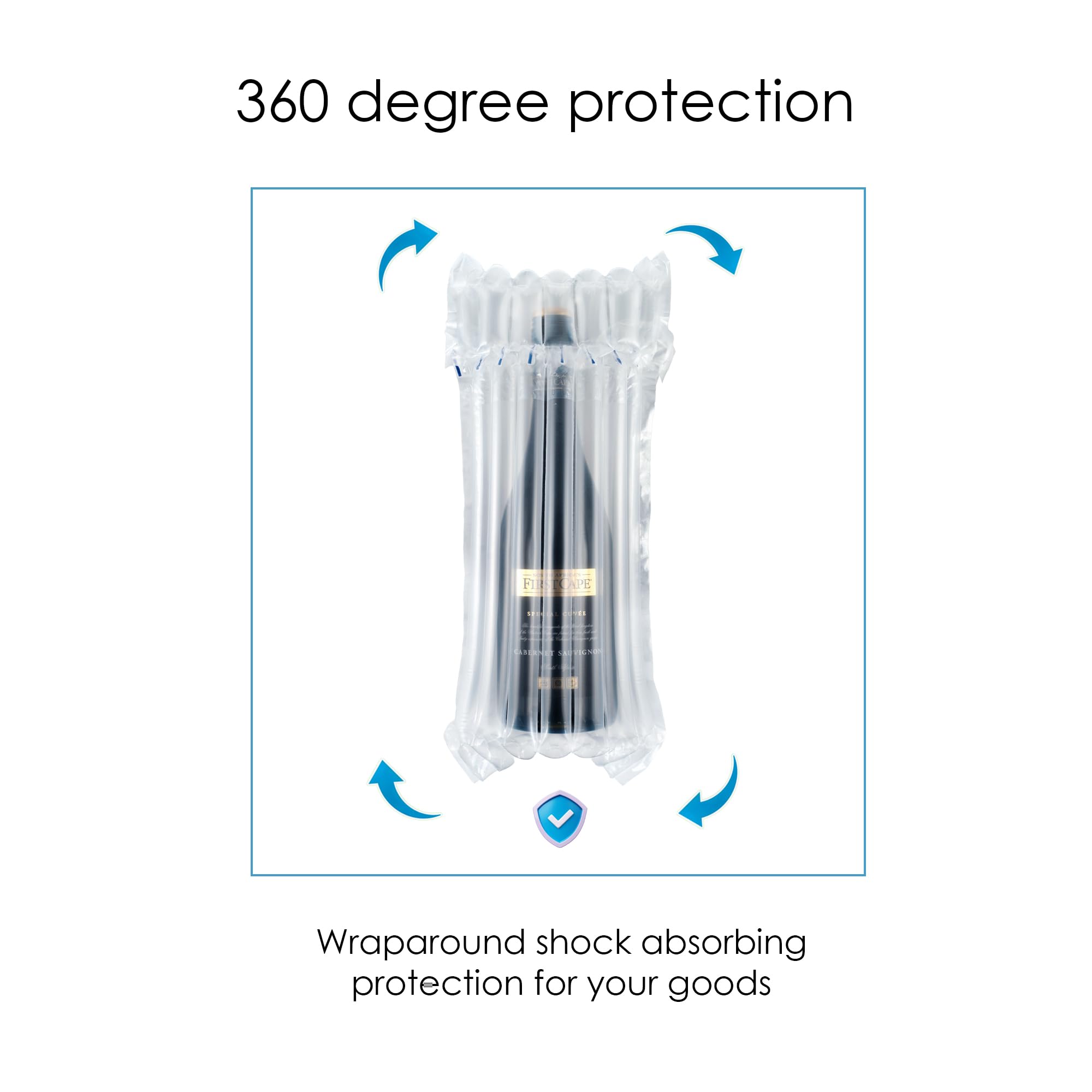 Wine Bottle Protector 100 Pieces Bubble Bags - Image 4