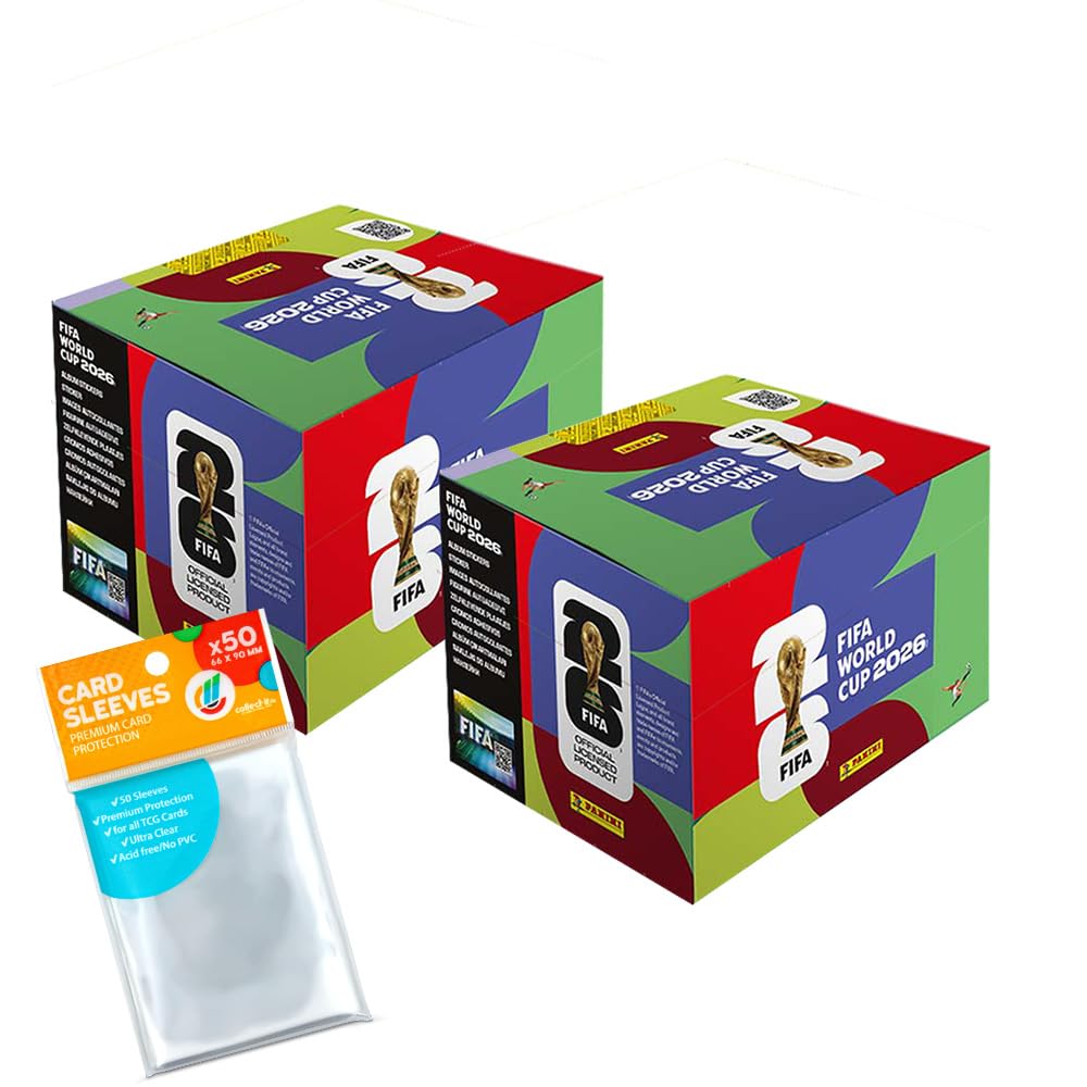 WM 2026 Sticker - 2 Displays (200 Tüten) + Exklusive Collect-it Hüllen (Eigenmarke Bundle)