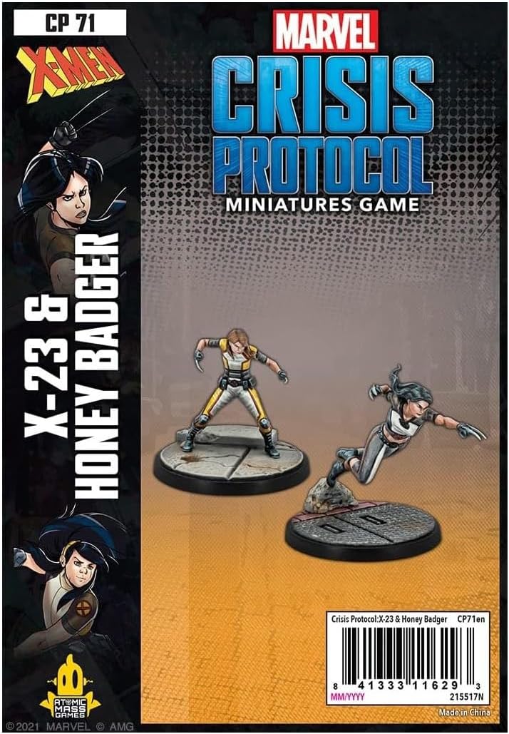 Marvel Crisis Protocol X-23 and Honey Badger Character Pack | Miniatures Battle Game | Strategy Game for Adults | Ages 14+ | 2 Players | Average Playtime 90 Minutes | Made
