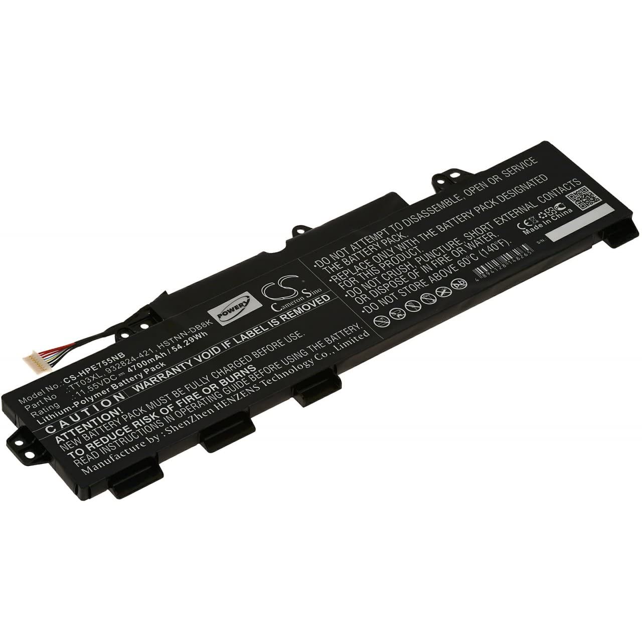 Powery Batería para portátil HP EliteBook 850 G5 3JX45EA, 11,55V, Li-Polymer