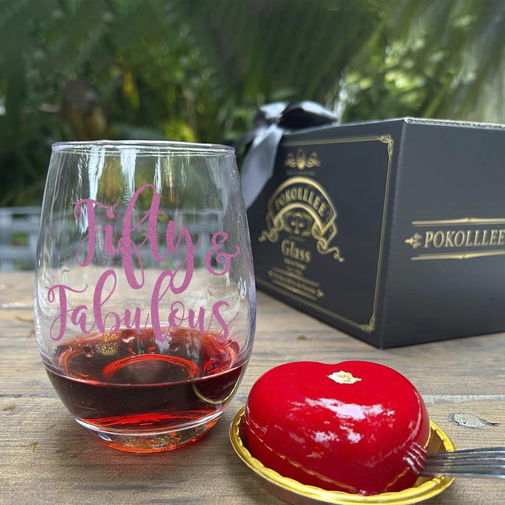 Cadeaux Pour Femme, Verres à Vin Personnalisés « Not A Day Over Fabulous » - Cadeau D'anniversaire, De Fête Des Mères Pour Femme, Idée De Cadeau