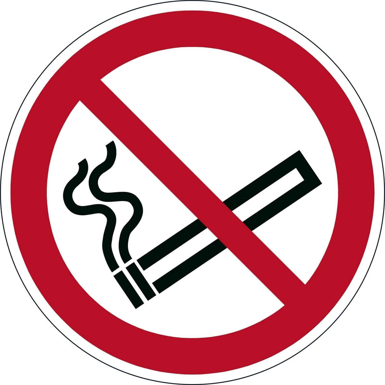 Durable Adhesive ISO No Smoking Prohibition Sign Safety Floor Sticker