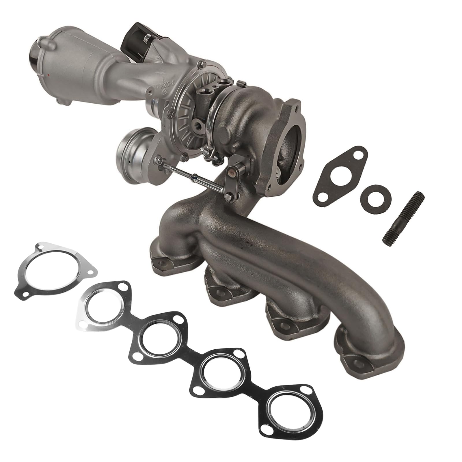 Turbocompressore con guarnizione Compatibile con C250 E250 SLK250 Q30 QX30 | Compatibile con W204 C250 W212 E200 A207 E250 SLK R172 200 250 1.8L QX30 2.0L M271DE18AL 2710903680, 2710903280, 2710903480