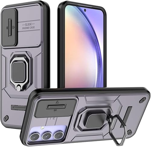 Vista 33 de Compatible con carcasa de soporte Honor 90 5G, con cubierta deslizante para lente de cámara compatible con funda Honor 90 5G REA-AN00 REA-NX9