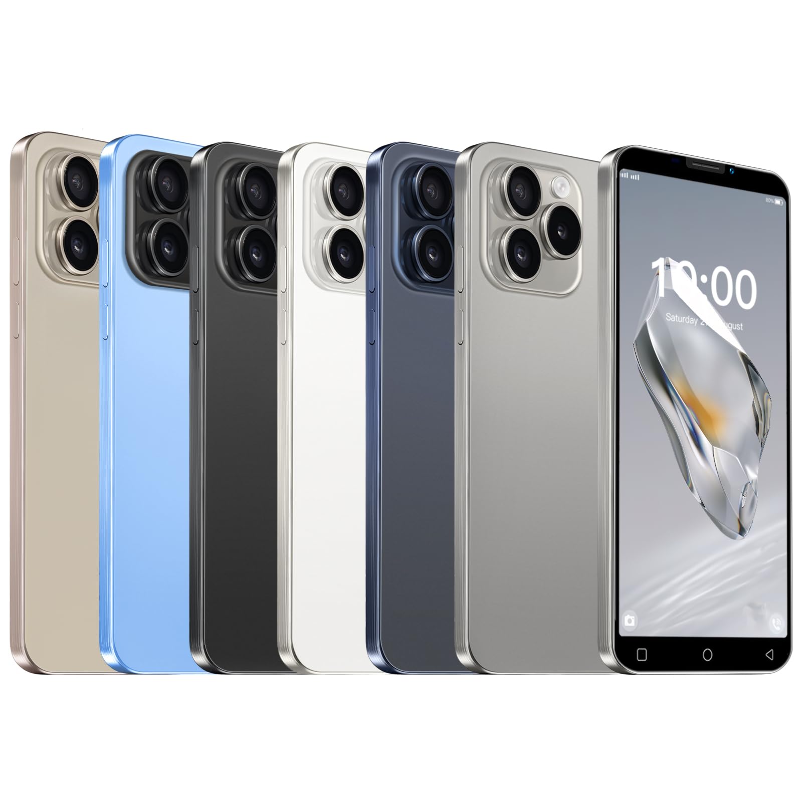 McMgc 3G Teléfono Barato, Pantalla IPS de 5.0 Pulgadas, 16GB ROM 128GB Ampliable, Android 9.0, Dual SIM, Doble Cámara (DP30 -White)